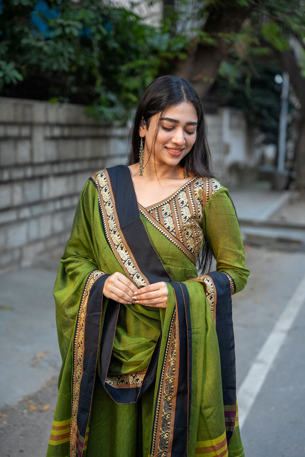 Tharvika Emerald Narayanpeth Anarkali Set