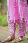 Valli Elegant Floral Pink Hand Block Salwar Suit