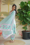 Tamira Aqua Floral Printed Salwar Suit
