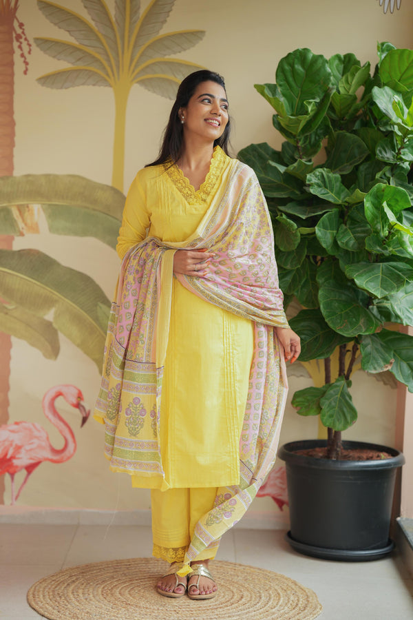 Kshitija Sunny Elegance Kurta Set