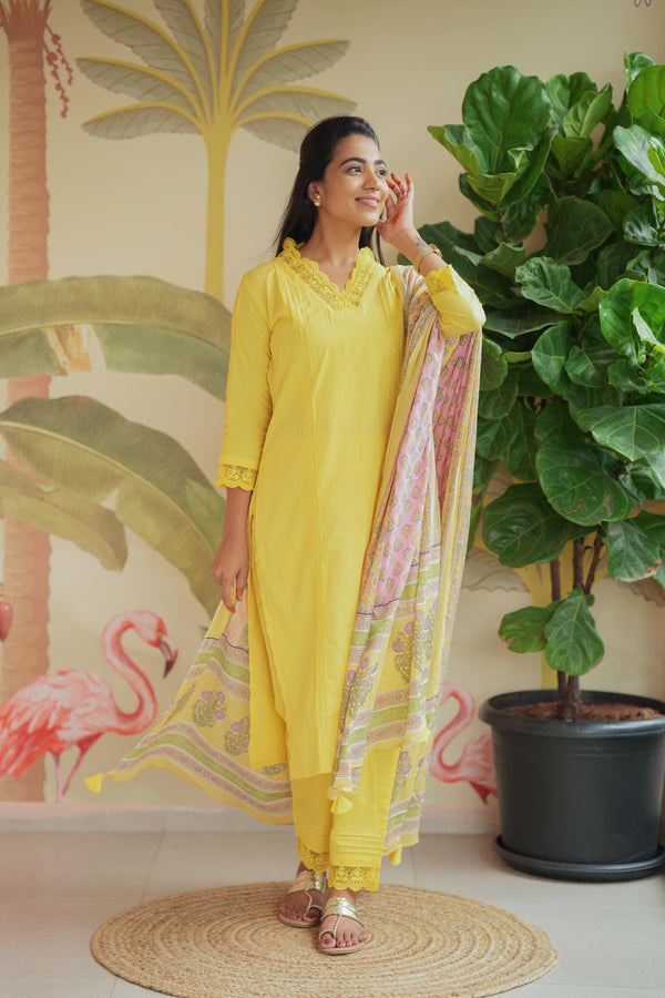 Kshitija Sunny Elegance Kurta Set