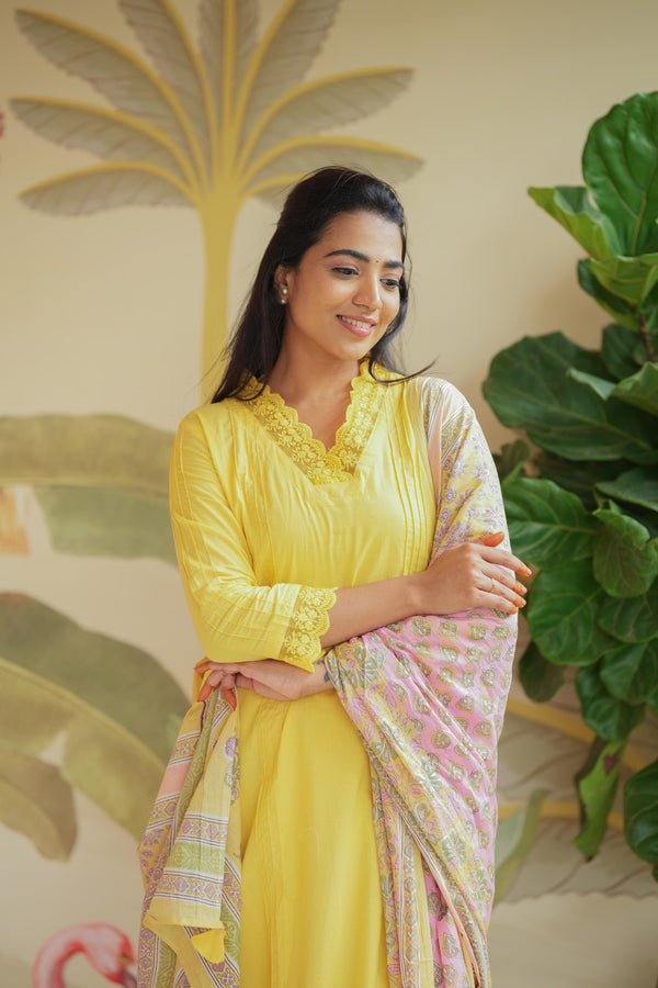 Kshitija Sunny Elegance Kurta Set