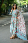 Mahira Handblock Alia Anarkali Set