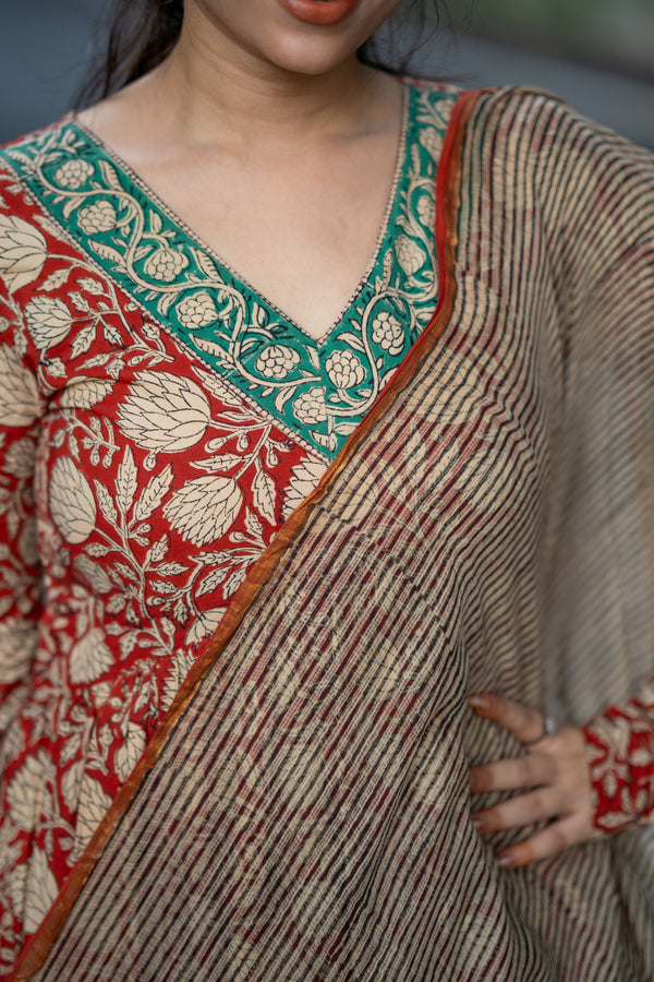 Nakshatra Bagru Hand Block Cotton Anarkali