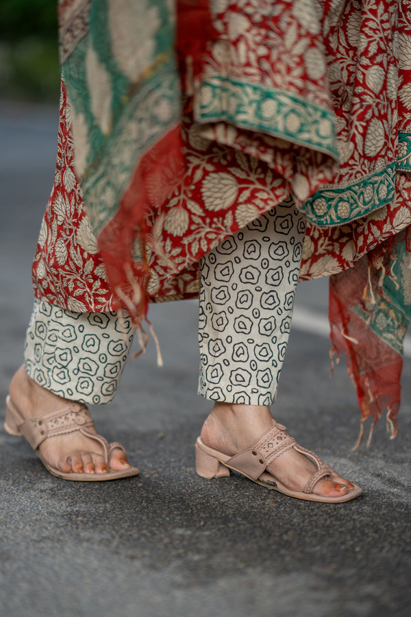 Nakshatra Bagru Hand Block Cotton Anarkali