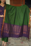 ๐ฟ โRegal Weave โ Purple & Green Pochampally Setโ