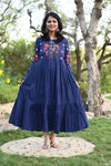 Amber Navy Blue Tiered Maxi Dress