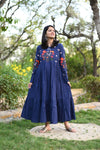 Amber Navy Blue Tiered Maxi Dress