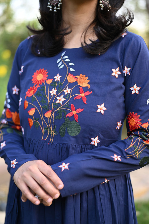 Amber Navy Blue Tiered Maxi Dress