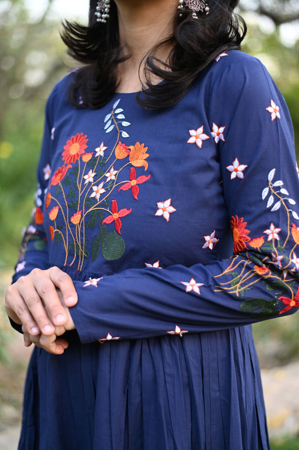 Amber Navy Blue Tiered Maxi Dress