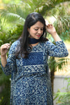 Meherbaan Indigo Bloom Handblock Suit Set πΏ