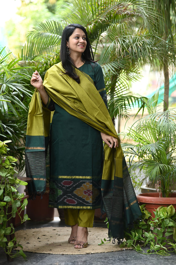 Chandika Pochampalli Silk Suit Set
