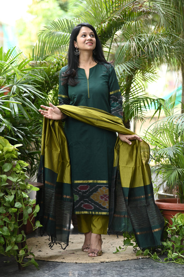 Chandika Pochampalli Silk Suit Set