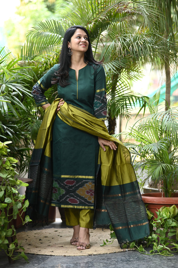 Chandika Pochampalli Silk Suit Set