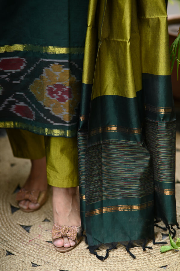 Chandika Pochampalli Silk Suit Set