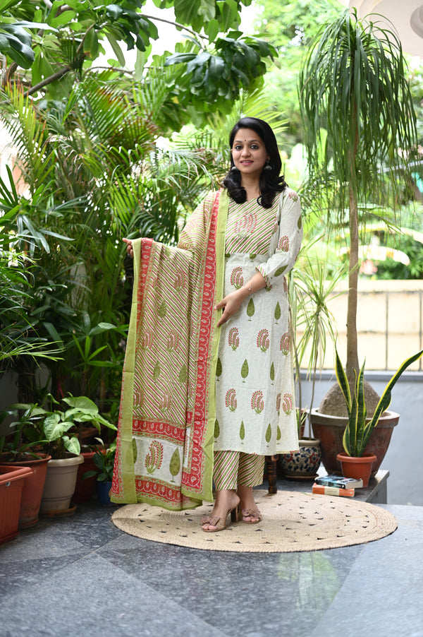 Dharna Botanical Breeze Kurta Set