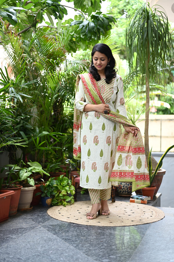 Dharna Botanical Breeze Kurta Set