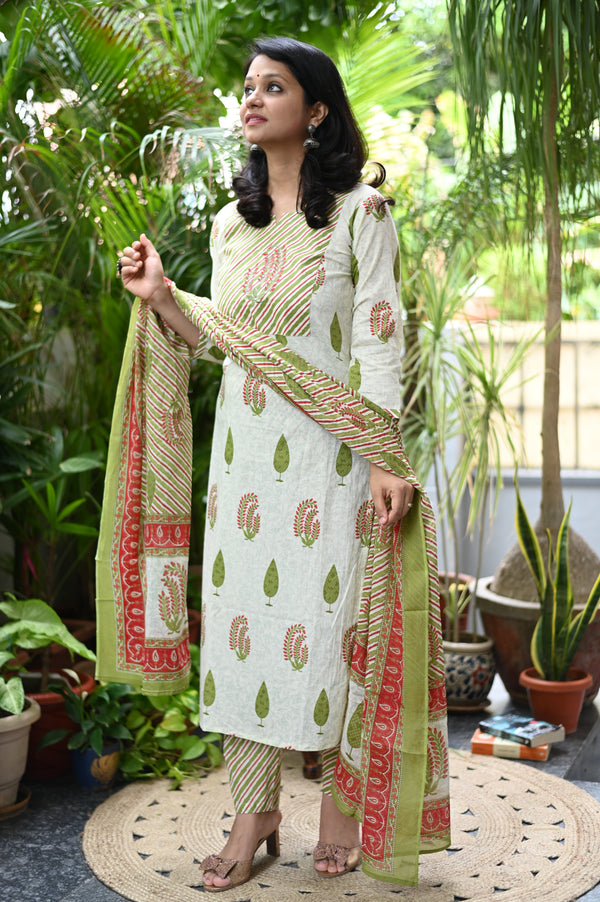 Dharna Botanical Breeze Kurta Set