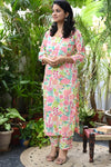 Aabha Floral Pastel Ethnic Kurta Set