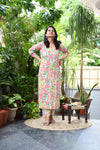 Aabha Floral Pastel Ethnic Kurta Set
