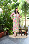 Aabha Floral Pastel Ethnic Kurta Set