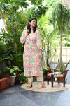 Aabha Floral Pastel Ethnic Kurta Set