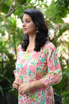 Aabha Floral Pastel Ethnic Kurta Set