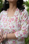 Amrapali Blossom White Kurta Set