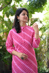 Suhani Pink Striped Casual Kurta Pant