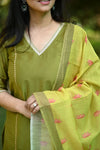 Varshini Silk Suit set with Chanderi Dupatta