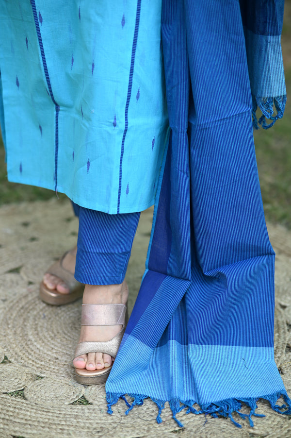 Neelambari South Cotton Set with Dupatta