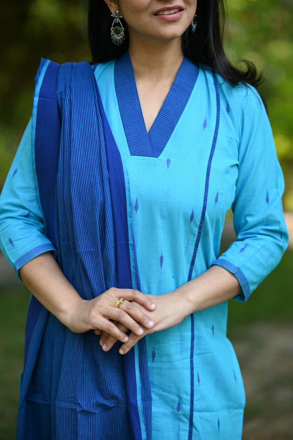 Neelambari South Cotton Set with Dupatta