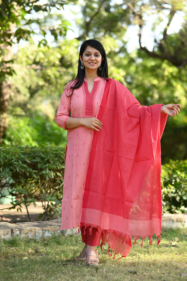 Amrudh South Cotton Set with Dupatta