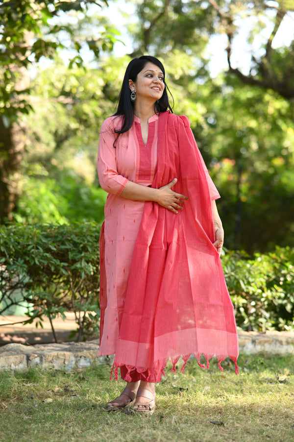 Amrudh South Cotton Set with Dupatta