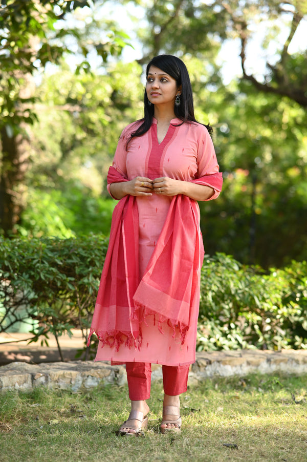 Amrudh South Cotton Set with Dupatta