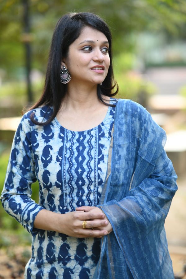 Tvesha Bagru Hand Block Printed Suit Set