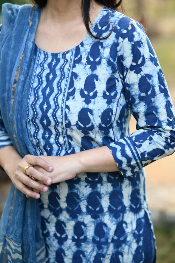 Tvesha Bagru Hand Block Printed Suit Set
