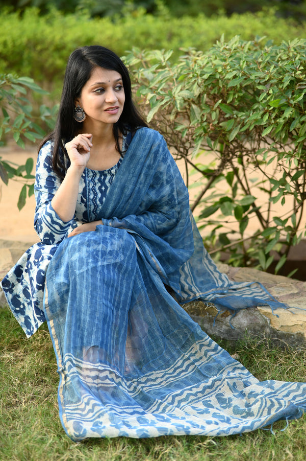Tvesha Bagru Hand Block Printed Suit Set