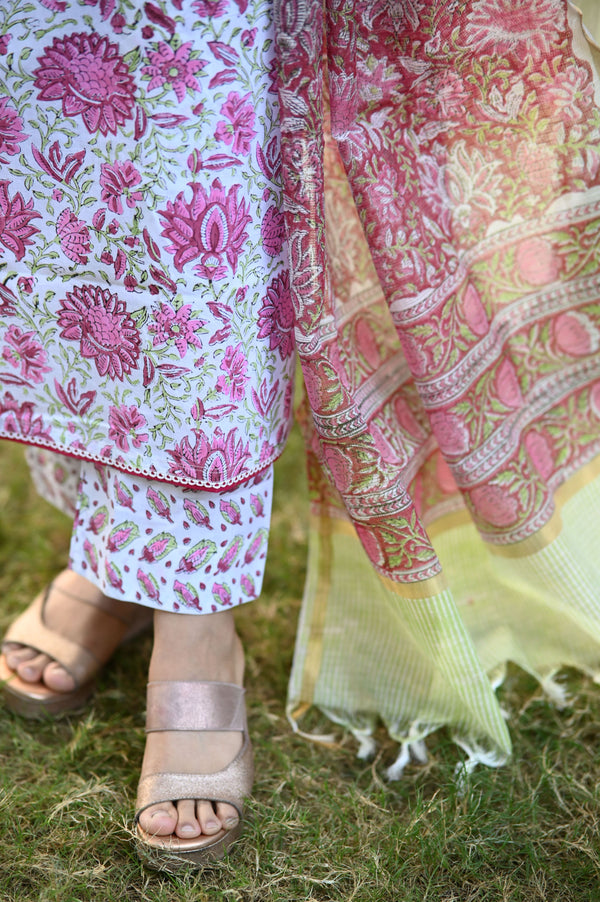 TrishitaBagru Hand Block Printed Suit Set