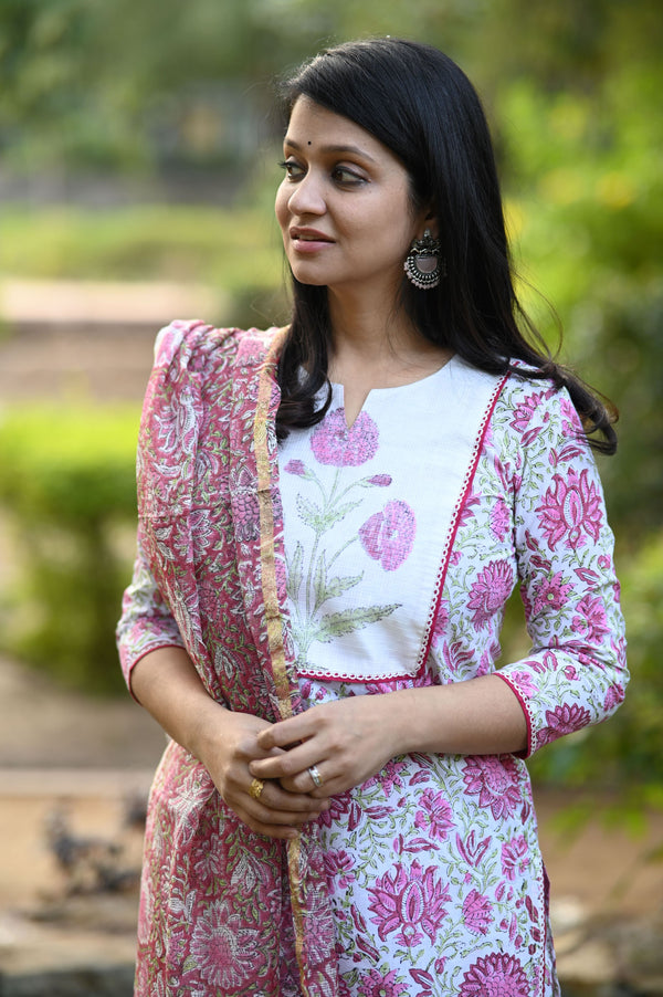 TrishitaBagru Hand Block Printed Suit Set