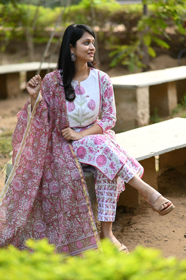 TrishitaBagru Hand Block Printed Suit Set
