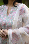 Gulraahi Hand Block Suit set with Dupatta