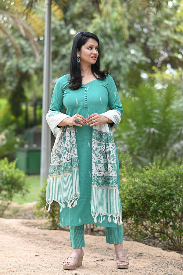 Taarika South Cotton, Hanblock Suit Sets