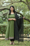 Olive Black Elegance Anarkali