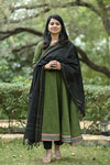 Olive Black Elegance Anarkali