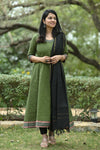Olive Black Elegance Anarkali