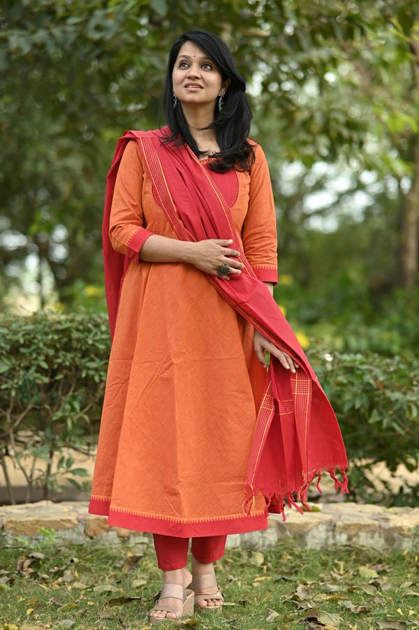 Tharunika Flame Anarkali Set