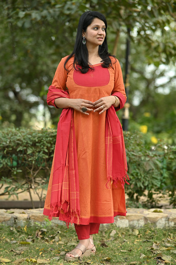 Tharunika Flame Anarkali Set