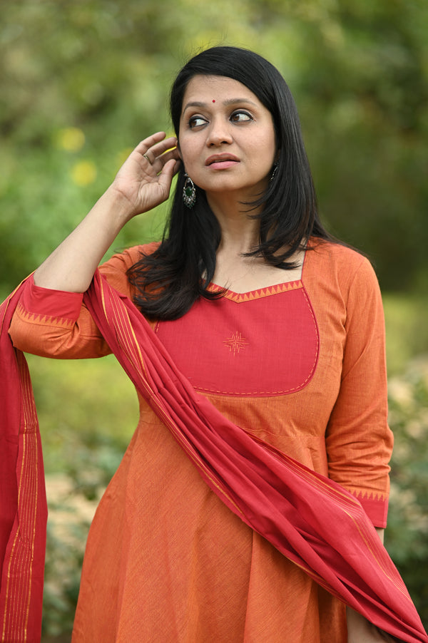 Tharunika Flame Anarkali Set