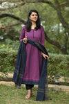 TanmayaRoyal Plum & Navy Anarkali